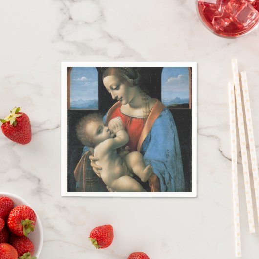 Madonna Litta van Leonardo da Vinci Servetten (Insitu)