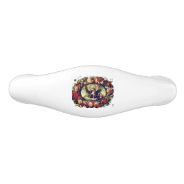 Madonna – Maria – Blumenkranz – Vintage Keramische Ladegreep