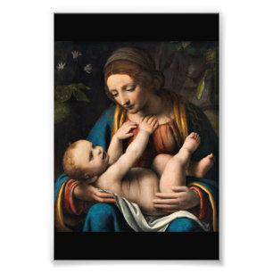 Madonna med Kristusbarnet Foto Afdruk