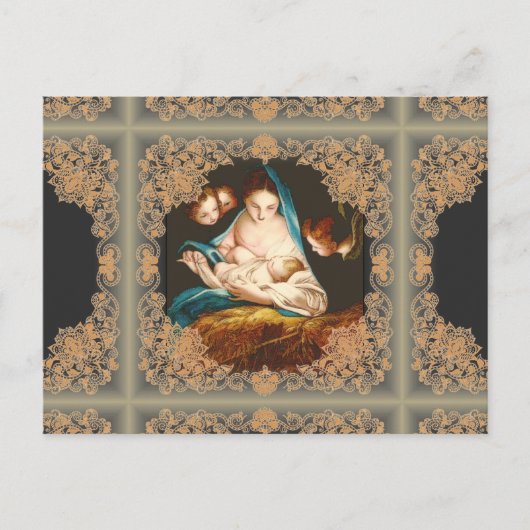 Madonna met Baby Jesus van Carlo Maratta (briefkaa Feestdagenkaart (Voorkant)