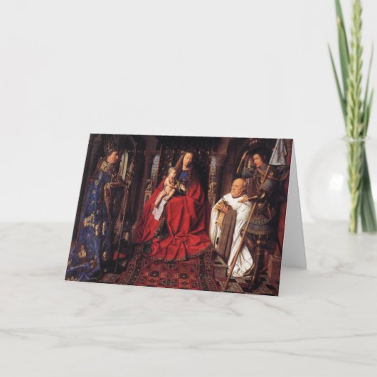 Madonna met Canon van der Paele, Jan van Eyck Feestdagen Kaart (Voorkant)