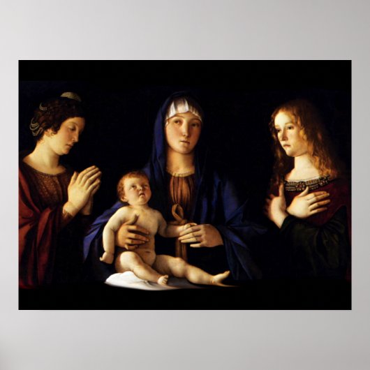 Madonna met Child Jesus - Catherine - Magdalene Poster (Voorkant)