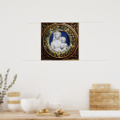 MADONNA MET CHILD RENAISSANCE FLORAL CROWN POSTER (Keuken)