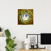 MADONNA MET CHILD RENAISSANCE FLORAL CROWN POSTER (Thuiskantoor)