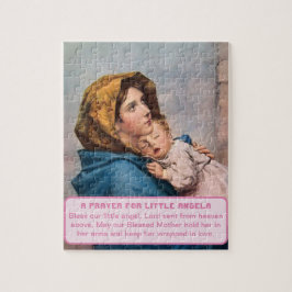 Madonna met Christus Kind Baby Meisje Keepsake Legpuzzel
