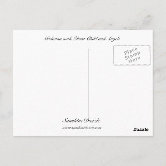 Madonna met Christus Kind Briefkaart (Achterkant)