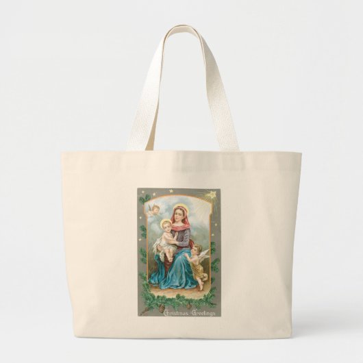 Madonna met Christus Kind Grote Tote Bag (Voorkant)