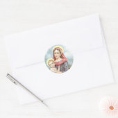 Madonna met Christus Kind Ronde Sticker (Envelop)