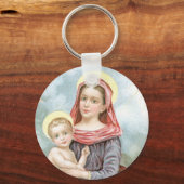 Madonna met Christus Kind Sleutelhanger (Voorkant)