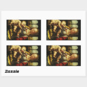 Madonna met de anjer van Leonardo da Vinci Rechthoekige Sticker (Vel)