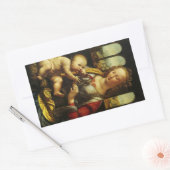 Madonna met de anjer van Leonardo da Vinci Rechthoekige Sticker (Envelop)