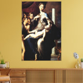 Madonna met de lange nek door Parmigiano Canvas Afdruk (Insitu (Woonkamer))