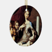 Madonna met de lange nek door Parmigiano Keramisch Ornament (Rechts)