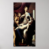 Madonna met de lange nek door Parmigiano Poster (Voorkant)
