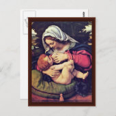 Madonna met het groene kussen briefkaart (Voorkant / Achterkant)