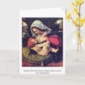 Madonna met het Groene Kussen Kaart (Gele Bloem)