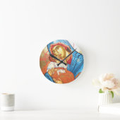 Madonna met Jesus Byzantine Religious Icon gold Ronde Klok (Huis)