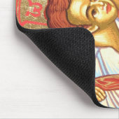 Madonna met Jezus Byzantine Religieus Icon goud Muismat (Hoek)