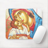 Madonna met Jezus Byzantine Religieus Icon goud Muismat (Met muis)