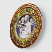 MADONNA MET KIND, ANGELS FLORAL RENAISSANCE CROWN GROTE KLOK (Hoek)