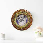 MADONNA MET KIND, ANGELS FLORAL RENAISSANCE CROWN GROTE KLOK (Huis)