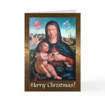 Madonna met kind, boek en cherubs