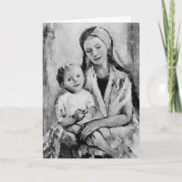 Madonna met kind - Christelijk wenskaart