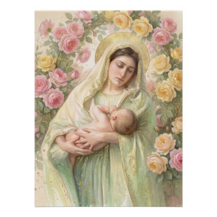 Madonna Met Kind - Cipriano Cei Perfect Poster