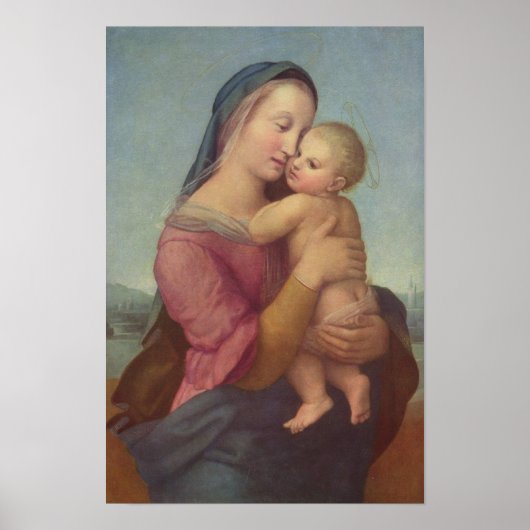 Madonna met kind (De Tempi Madonna) door Raphael Poster (Voorkant)