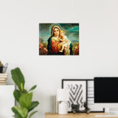 Madonna met kind door Hans Zatzka - poster (Thuiskantoor)