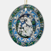 MADONNA MET KIND EN ANGELS KERAMISCH ORNAMENT (Links)