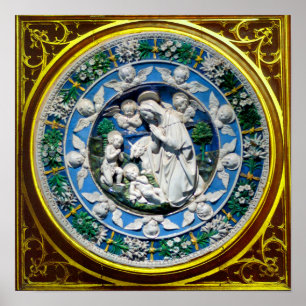 MADONNA MET KIND EN ANGELS POSTER