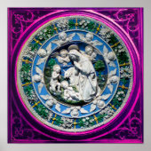 MADONNA MET KIND EN ANGELS POSTER (Voorkant)