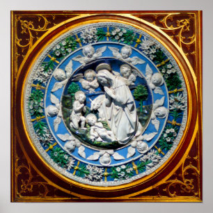 MADONNA MET KIND EN ANGELS POSTER