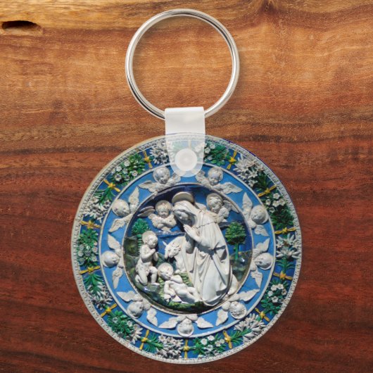 MADONNA MET KIND EN ANGELS SLEUTELHANGER (Voorkant)