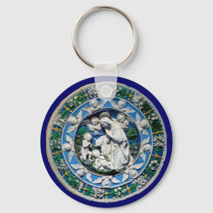 MADONNA MET KIND EN ANGELS SLEUTELHANGER