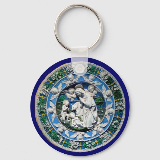 MADONNA MET KIND EN ANGELS SLEUTELHANGER (Voorkant)