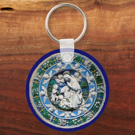 MADONNA MET KIND EN ANGELS SLEUTELHANGER (Voorkant)
