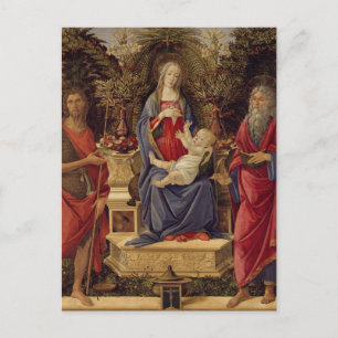 Madonna met Kind en beide heiligen Johannes Briefkaart