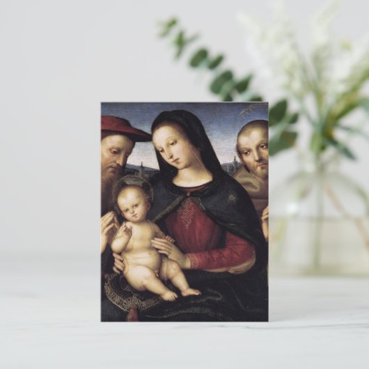 Madonna met kind en heiligen door het Briefkaart R (Staand voorkant)