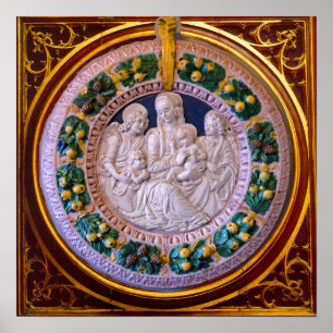 MADONNA MET KIND EN HEILIGEN POSTER