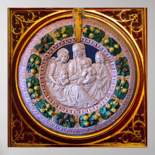 MADONNA MET KIND EN HEILIGEN POSTER (Voorkant)