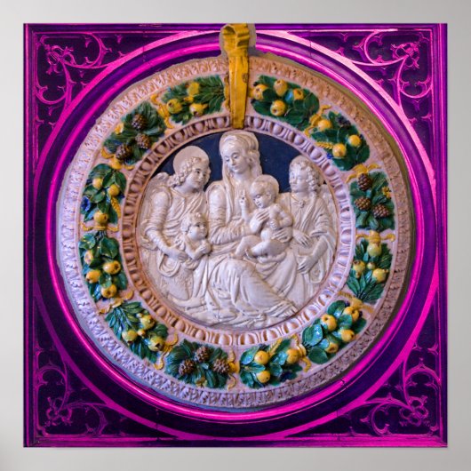 MADONNA MET KIND EN HEILIGEN POSTER (Voorkant)