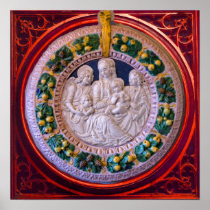 MADONNA MET KIND EN HEILIGEN POSTER