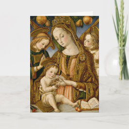 Madonna met Kind en het Gouden Koper van Engelen Feestdagen Kaart