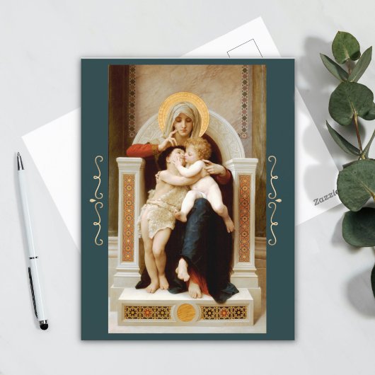 Madonna met kind en John de Baptist Briefkaart