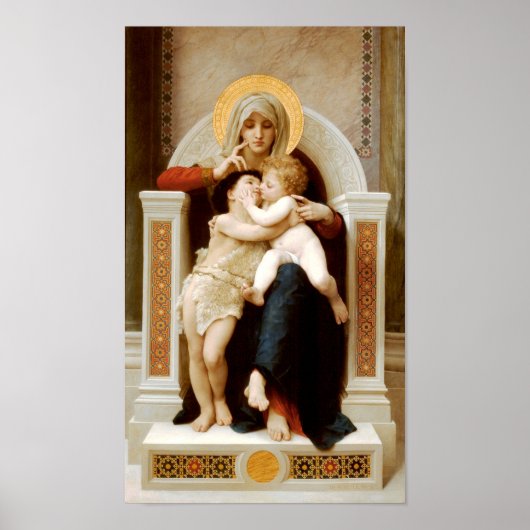Madonna met kind en John de Baptist Poster (Voorkant)