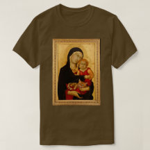 Madonna met kind en kat T-shirt