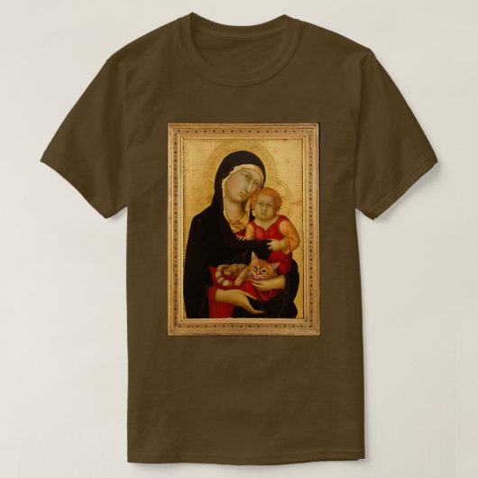 Madonna met kind en kat T-shirt (Design voorkant)