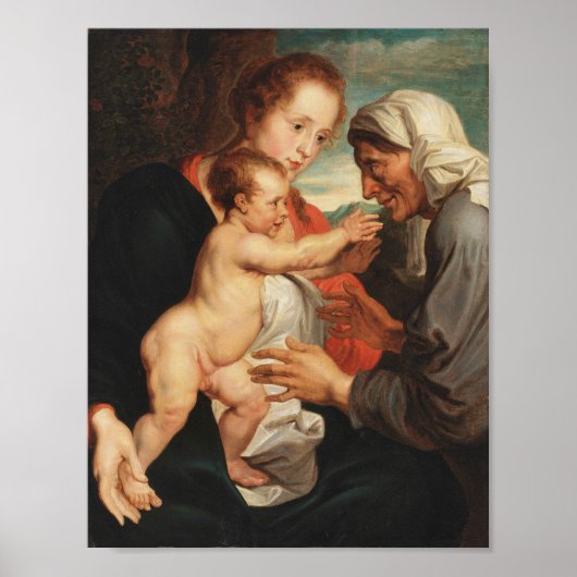 Madonna met Kind en Sint-Anna Poster (Voorkant)